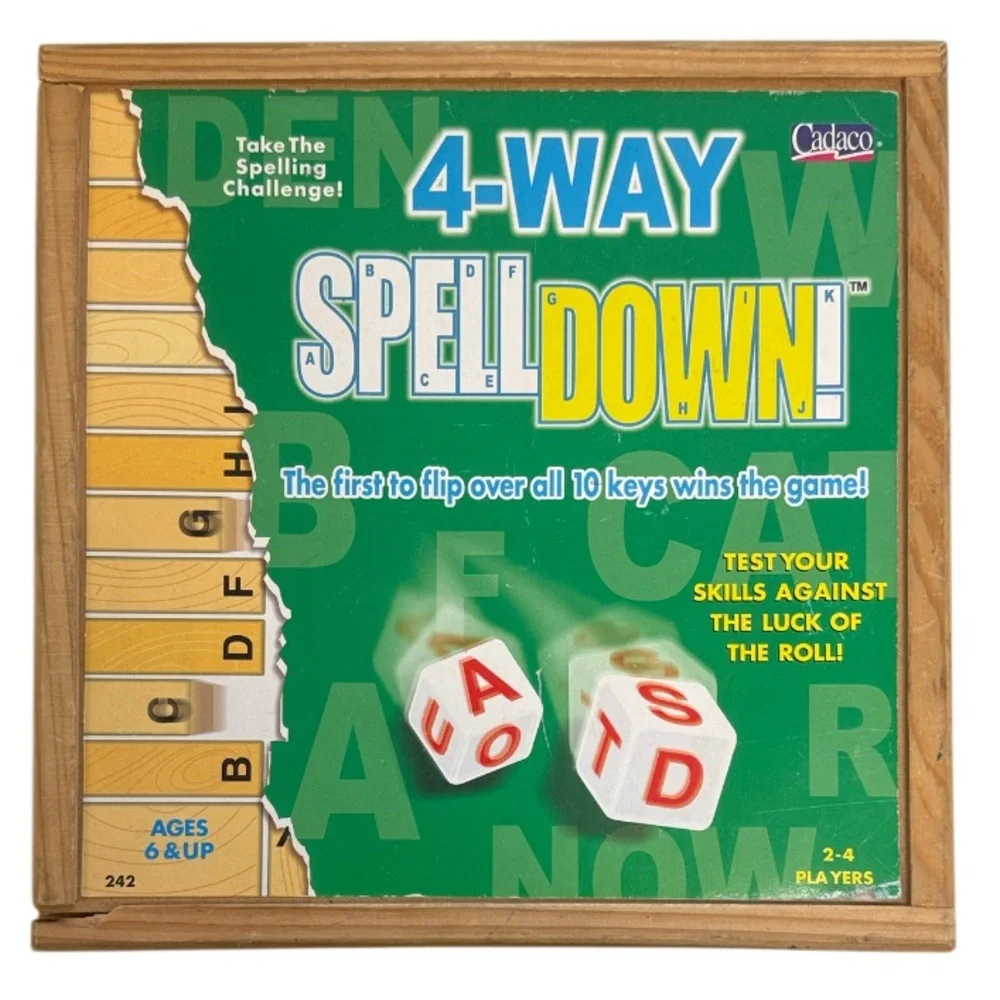 4 WAY SPELL DOWN CVC SPELLING WORD EDUCATIONAL GAME AGES 6+